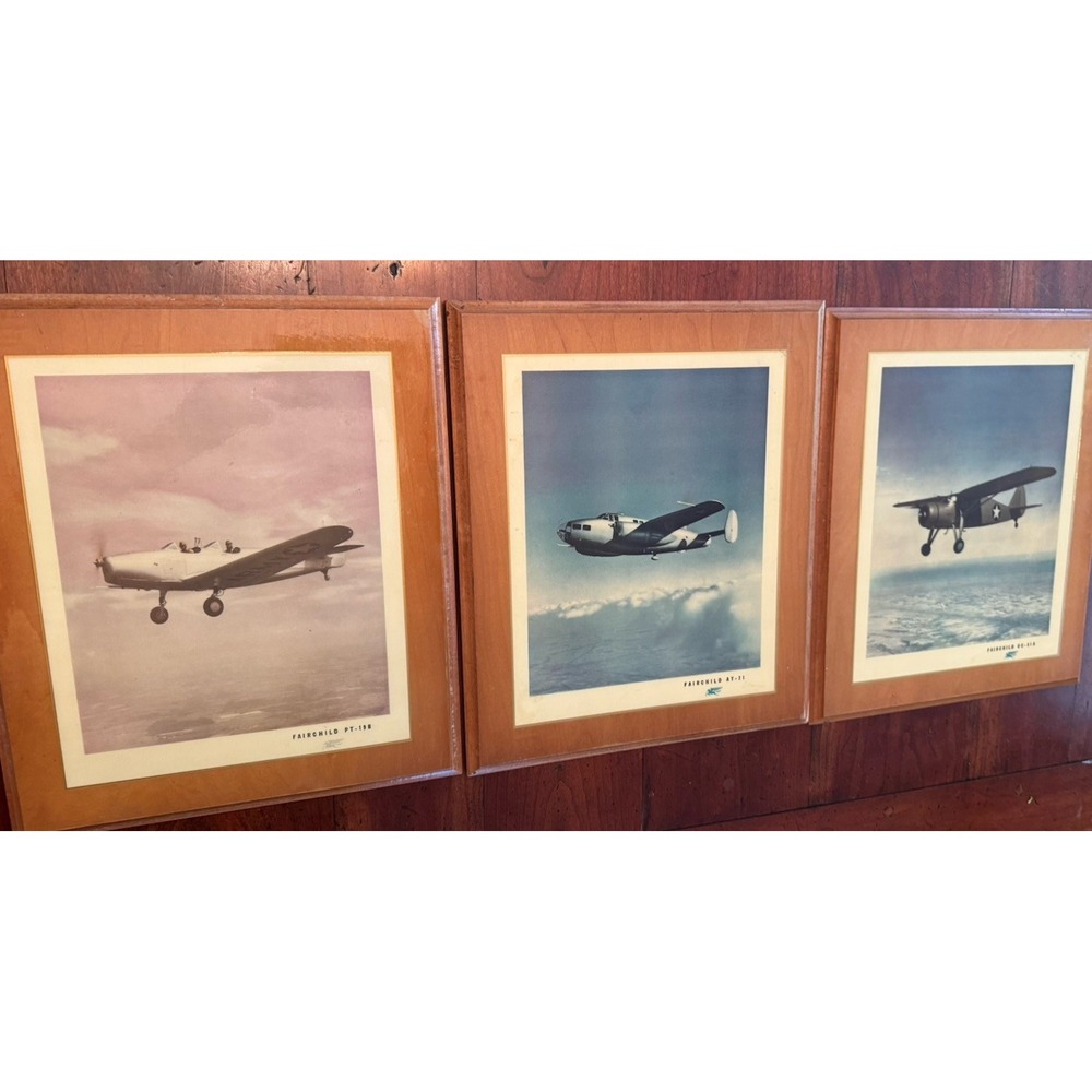 World War II Fairchild Aircraft Aviation Photographs-Set Of 3